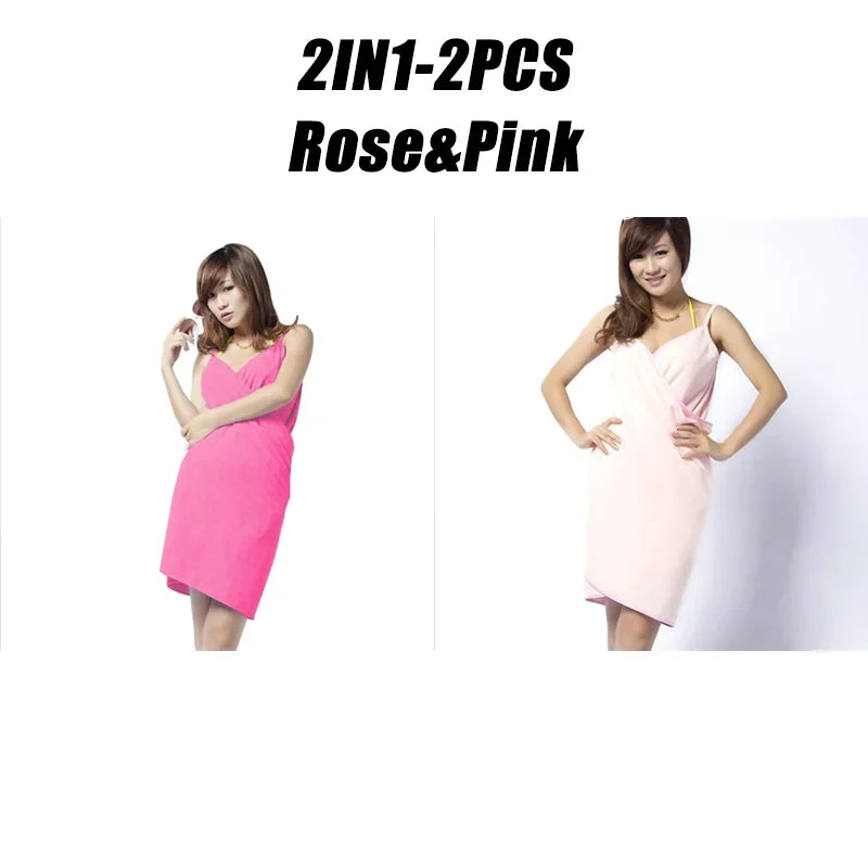 Women's Premium Versatile Microfiber Bath Wrap - Wearable Towel for Spa, Beach, Sauna & Home