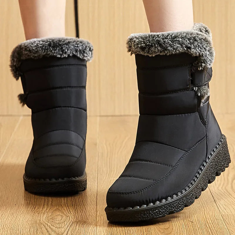 Women's HAJINK Waterproof Winter Ankle Boots with Fur