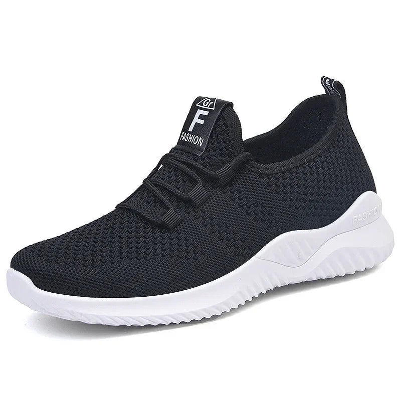 Women's Breathable Air Mesh Sneakers – Lightweight Lace-Up Casual Walking Shoes, True to Size | Ships from US