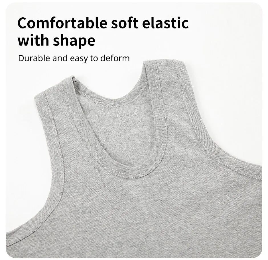 Men's Cotton Sleeveless Tank Top | Skinny Fit Gym Fitness Vest – 1, 3 or 5 Pack Bundle | Casual Sport Training Undershirt