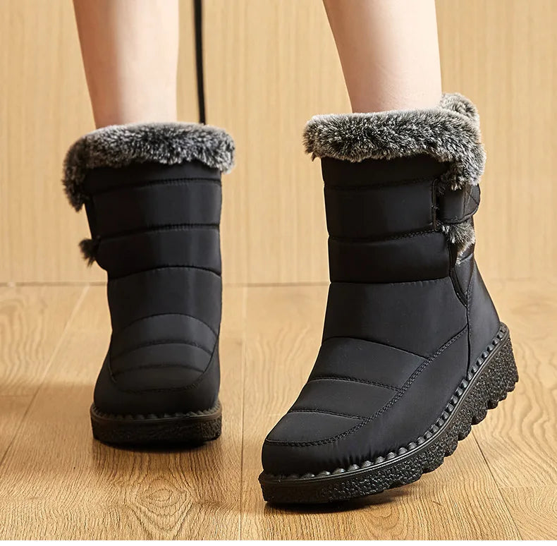 Women's HAJINK Waterproof Winter Ankle Boots with Fur
