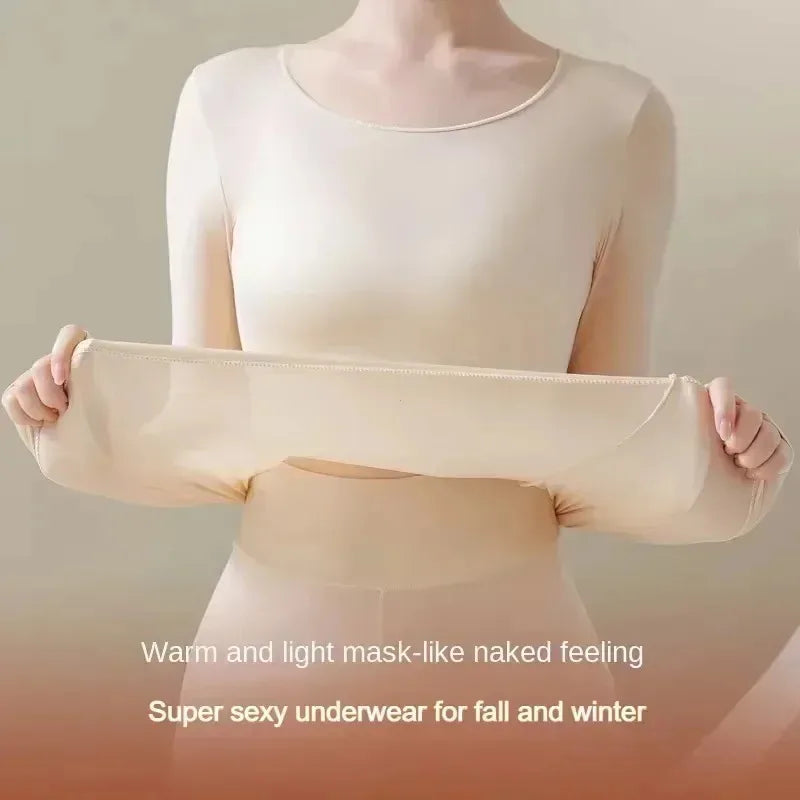Women's Winter Warmth: 2PCS Underwear Thermal Essentials Set.