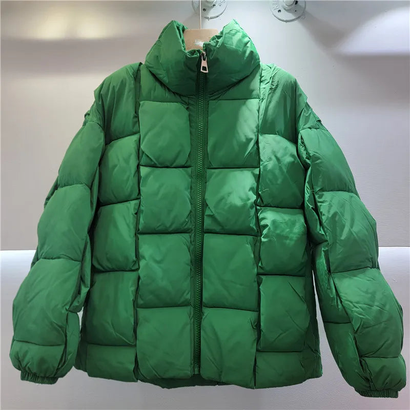 Oceanlove Women's Winter Parka Jacket – Stand Collar Warm Thick Coat, Autumn/Winter Solid Broadcloth, Office & Casual Style
