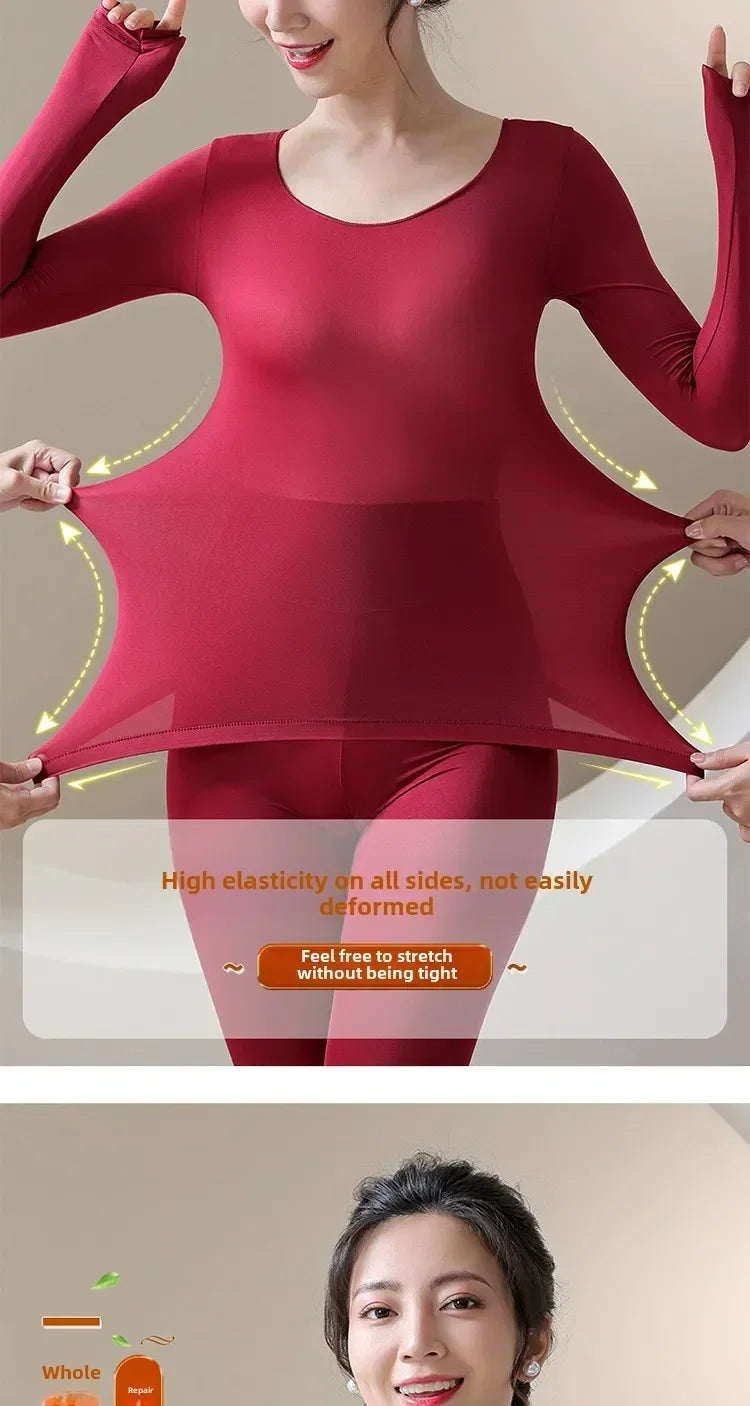 Women's Winter Warmth: 2PCS Underwear Thermal Essentials Set.