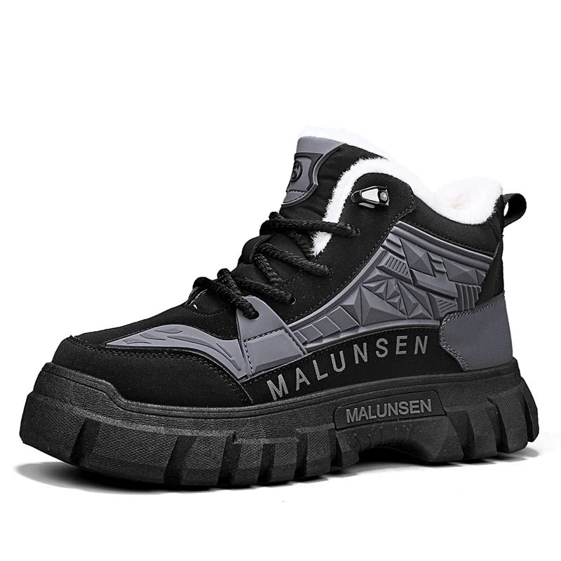 Men's Malunsen Waterproof High-Top Hiking Shoes - Lightweight & Warm