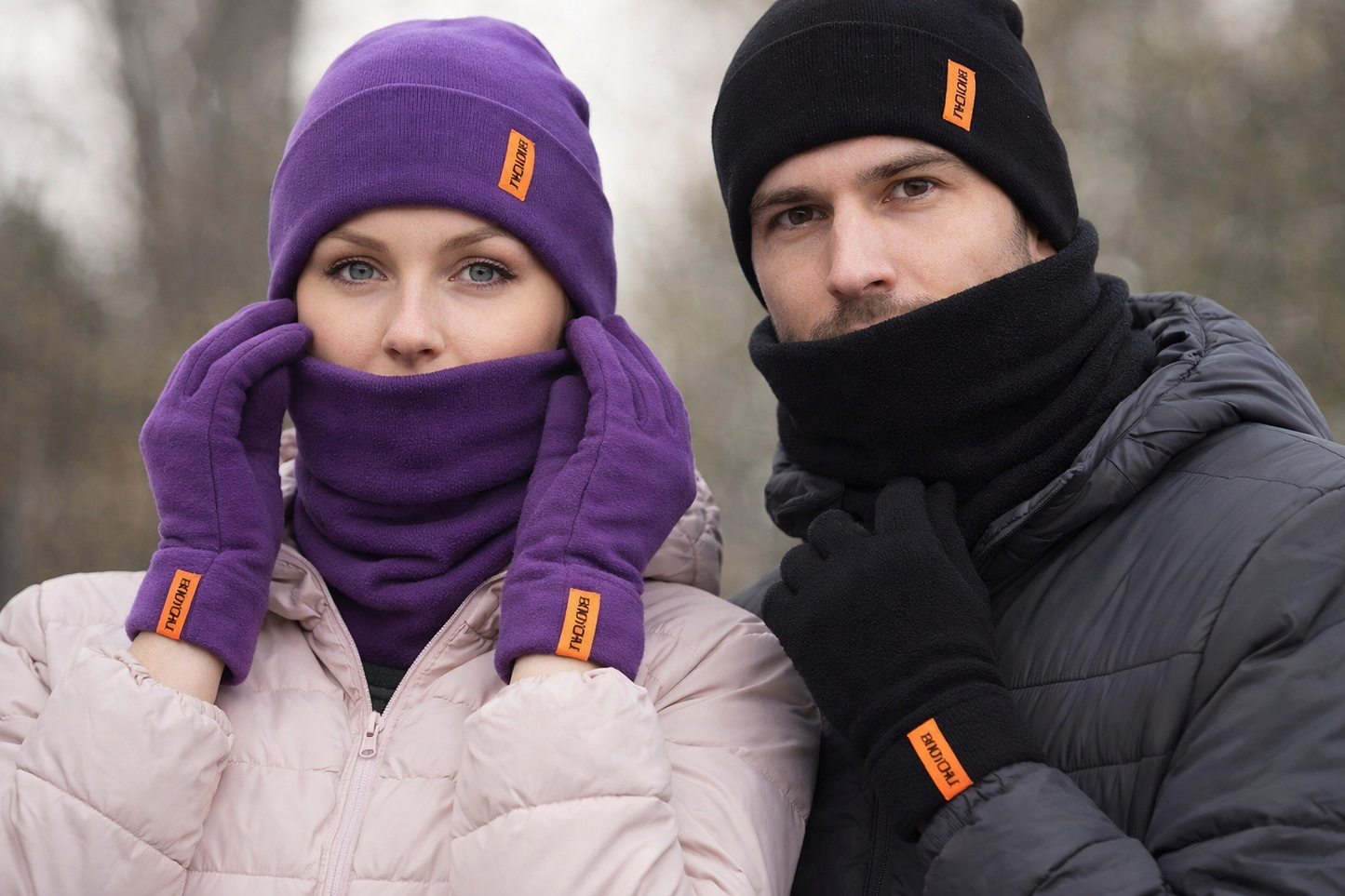 Unisex 3-in-1 Winter Knitwear Set - Fleece-Lined Beanie, Gloves & Neck Warmer Bundle