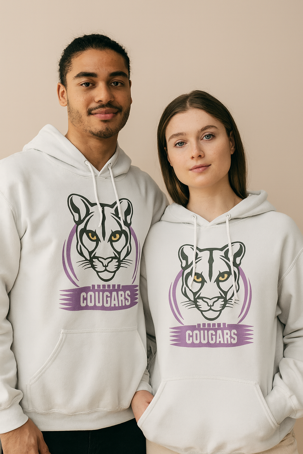 Unisex Cougars Hooded Sweatshirt - Cozy & Stylish Comfort - Pack Of: 1