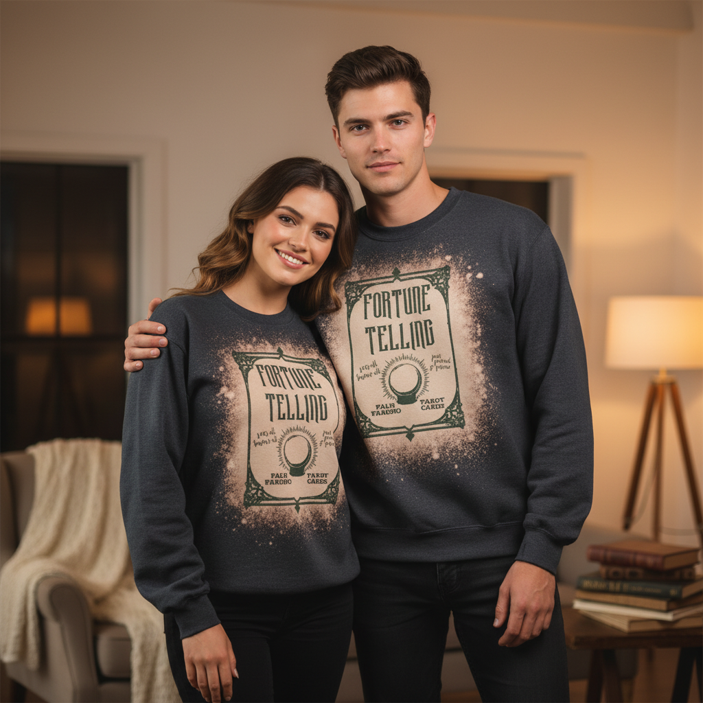 Unisex Cozy Fortune Telling Sweatshirt in Plush Fleece