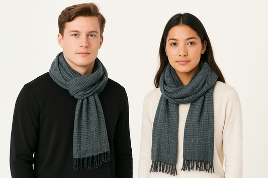 Unisex Ethiopian Stripe Cotton Scarf - Eco-Friendly Wrap Shawl