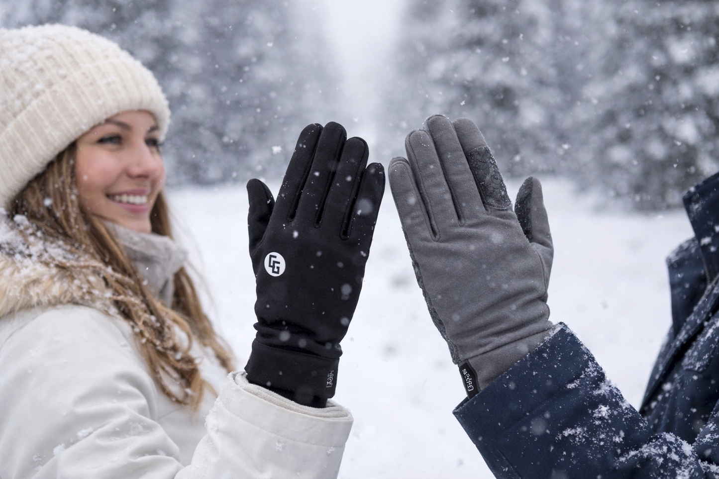 Unisex Thermal Liner Gloves - Water-Resistant Polyester-Elastane Blend for Cold Weather Protection