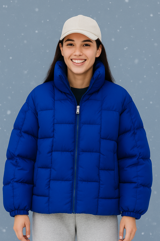 Women's Chic & Cozy: 2023 Three-Dimensional Plaid Down Jacket-Stylish Warmth for Winter.