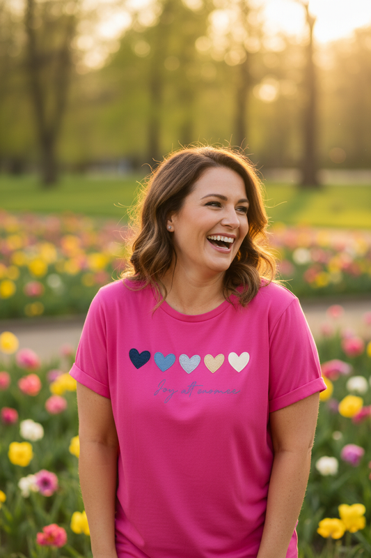 Women's Plus Size Graphic T-Shirt | "One Day At A Time" Casual Loose Fit Tee – Spring & Summer Essential