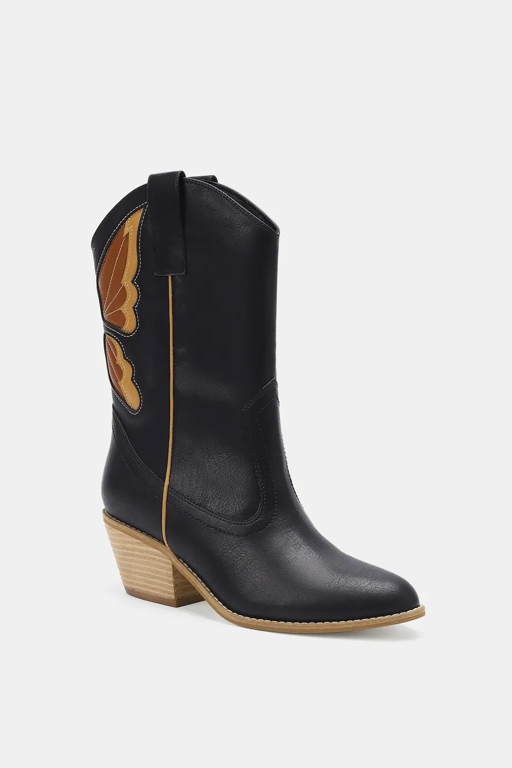 Women's Butterfly Cut Ankle Boots - Designer Point Toe Fashion Boots