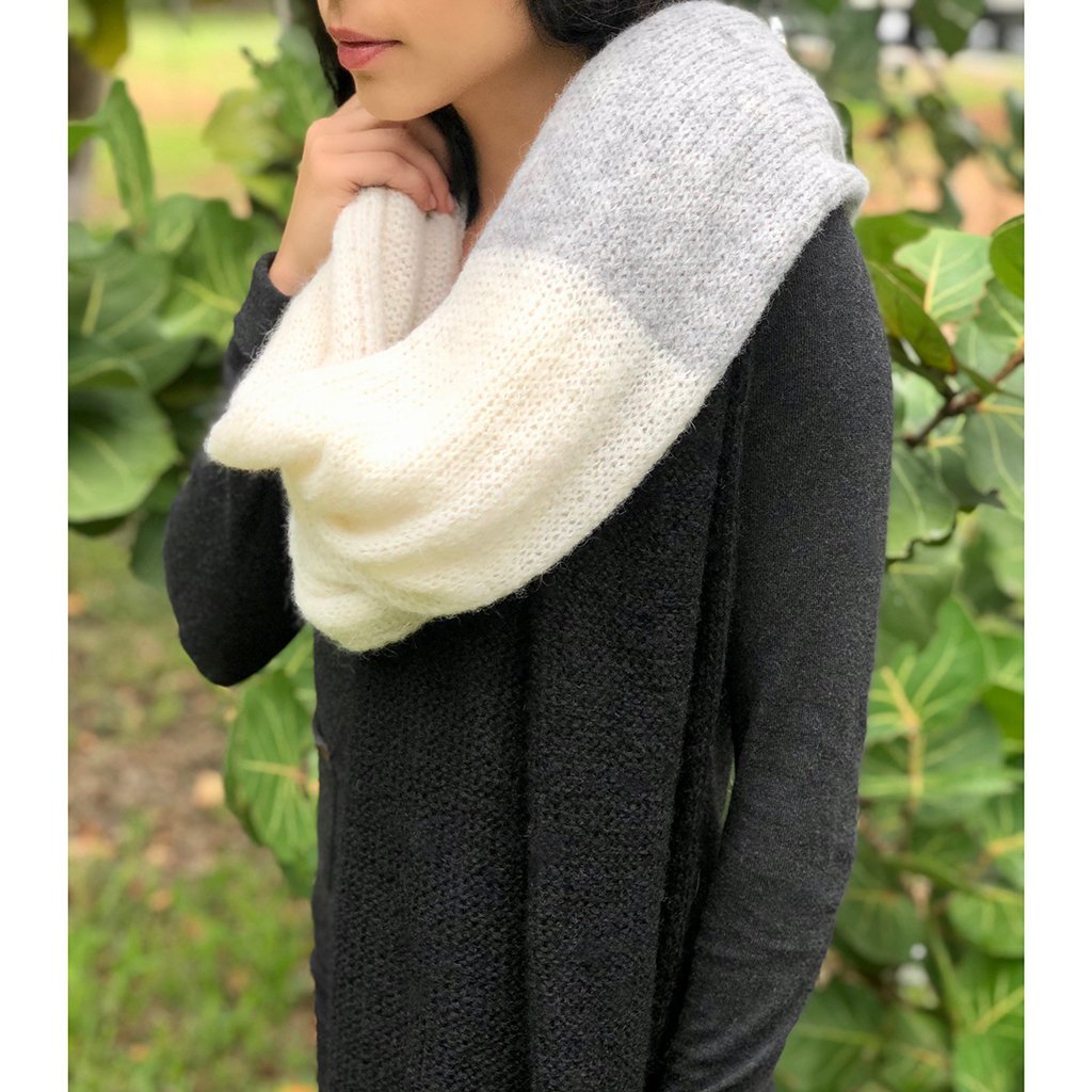 Unisex Alpaca Wrap Scarf - Color Block Design Premium Scarf
