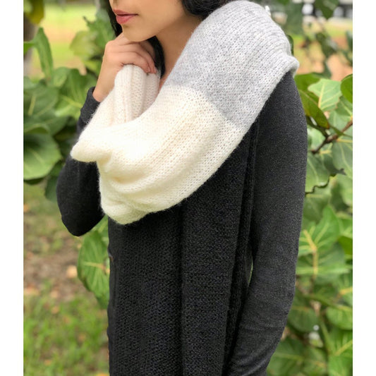 Unisex Alpaca Wrap Scarf - Color Block Design Premium Scarf