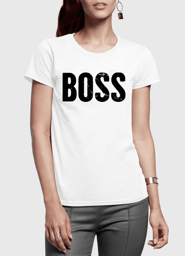 Women's "BOSS" Graphic T-Shirt - Premium 100% Cotton Soft Casual Tee