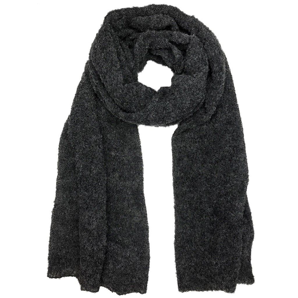Unisex Ultra Plush Alpaca Scarf - Premium Charcoal Gray