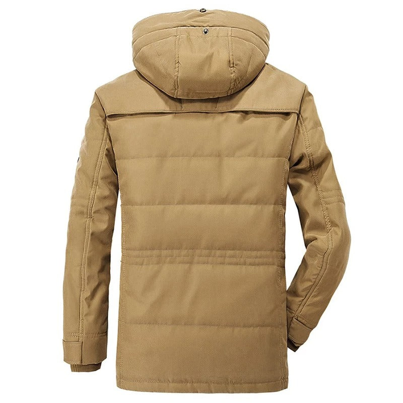 Men's Hooded Winter Parka with Fleece Lining