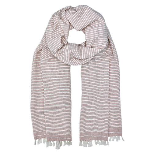 Unisex Ethiopian Stripe Cotton Scarf - Eco-Friendly Wrap Shawl