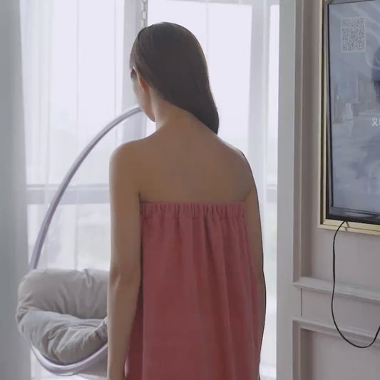 Premium Spa Towel Wrap Robe - Soft & Absorbent Cotton/Polyester, Quick-Dry & Wearable