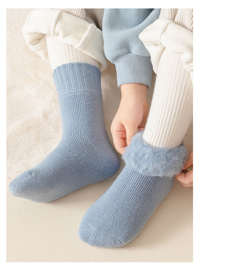 Unisex Baby Mid-Calf Socks - Soft Combed Cotton in Candy Colors for Fall & Winter