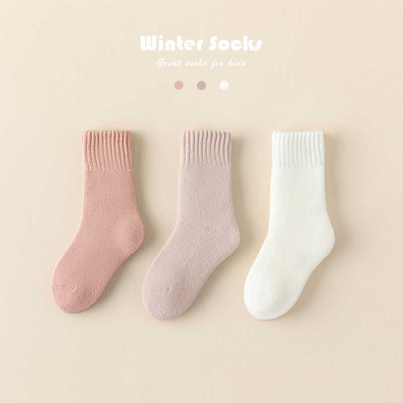 Unisex Baby Mid-Calf Socks - Soft Combed Cotton in Candy Colors for Fall & Winter