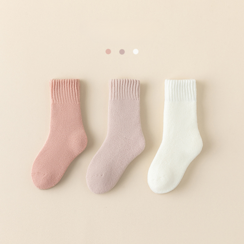 Unisex Baby Mid-Calf Socks - Soft Combed Cotton in Candy Colors for Fall & Winter