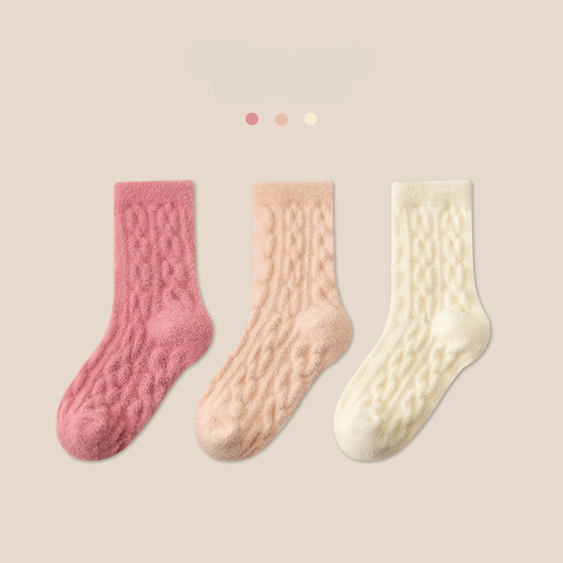 Unisex Premium Cable Knit Kids Socks - Australian Velvet Mid-Calf