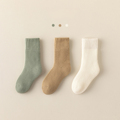 Unisex Baby Mid-Calf Socks - Soft Combed Cotton in Candy Colors for Fall & Winter