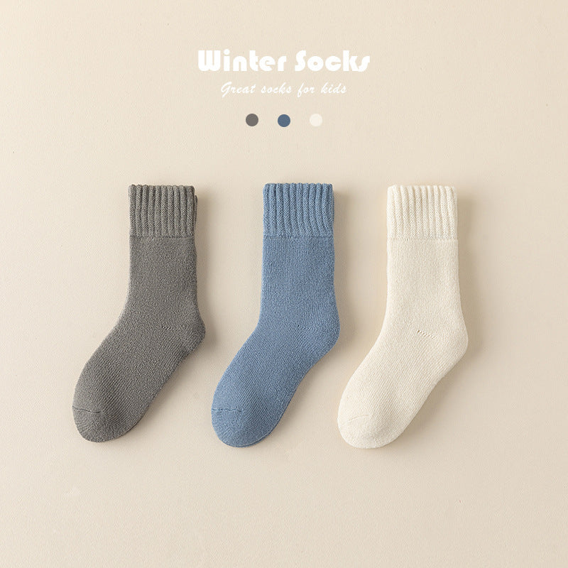 Unisex Baby Mid-Calf Socks - Soft Combed Cotton in Candy Colors for Fall & Winter